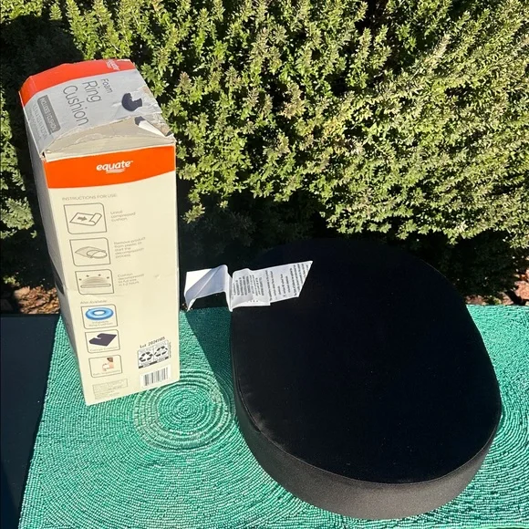 Equate Foam Ring Cushion-Black-brand new/never used-originally packed. - Picture 6 of 17